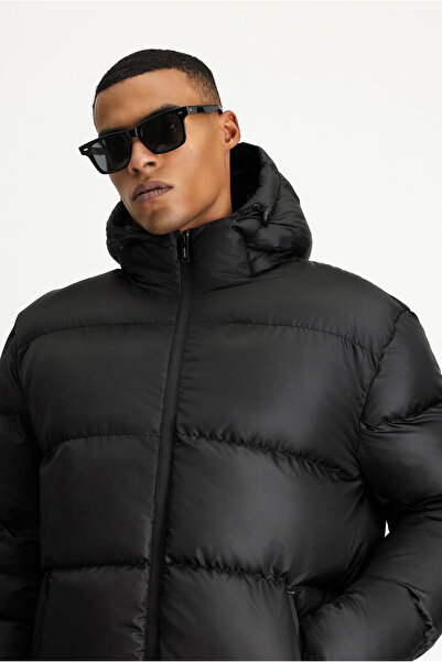 Kiğılı Slim Fit Slim Fit Hooded Sports Puffer Παλτό