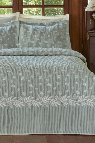 Karaca Home Sasil Mint Double Bedspread Set