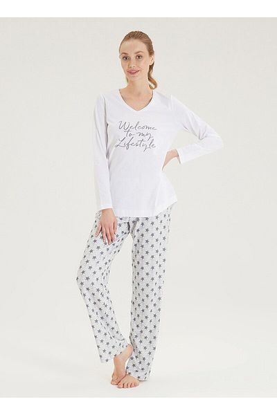 Blackspade Set pijamale pentru femei 50439 - alb