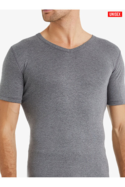 Blackspade Unisex Θερμικό T-Shirt 2ο Επίπεδο 1263 - Γκρι μελανζέ