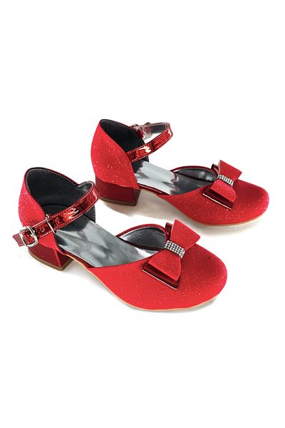 İzmir BDK Butik Girl's Glitter Evening Dress Shoes Wedding Shoes Girl's Heeled Shoes