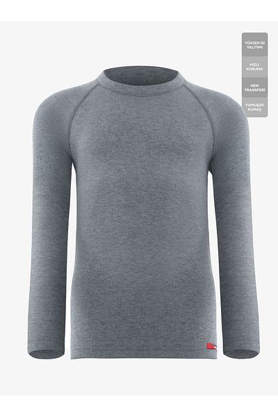 Blackspade Παιδικό θερμικό μπλουζάκι Grey Melange - 2ο. Επίπεδο 9265