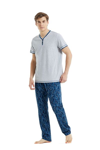 Blackspade Men's Pajama Set 30821 - Gray