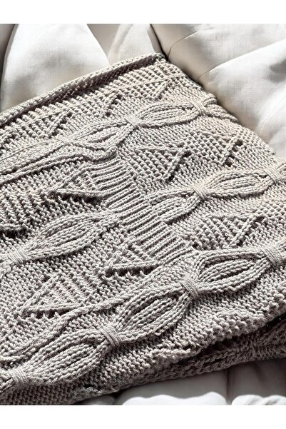 Çeyizcim Knitwear Knitted Angora Gray Buttoned Pocket Dowry Vest