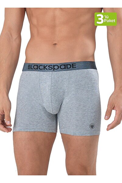 Blackspade Men's Boxers 3 Pack - Modern Basics 9473 Gray Navy Blue Black