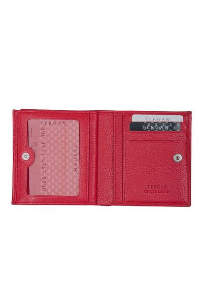 Tergan Red Leather Women's Wallet - S1Cb 00005627 -B68