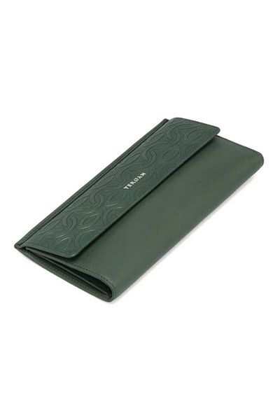 Tergan Green Leather Women's Wallet - S1Cb 00005793 -N8U