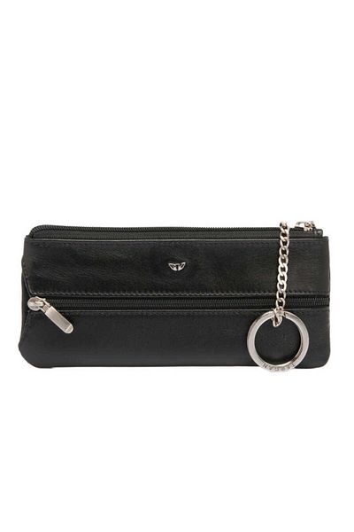Tergan Black Genuine Leather Unisex Keychain - S1An 00000157 -B06