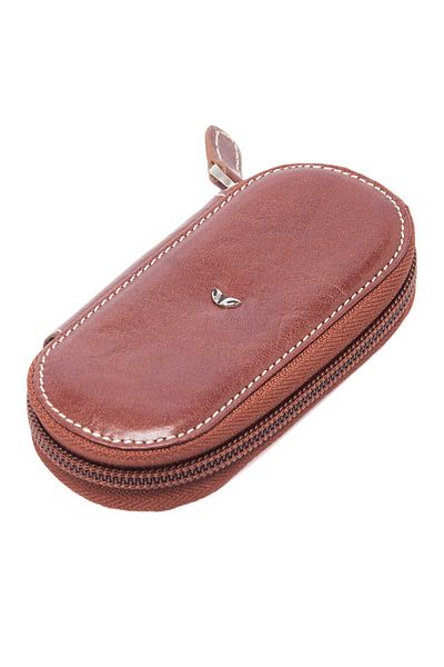 Tergan Tan Genuine Leather Unisex Keychain - S1An 00000096 -B01
