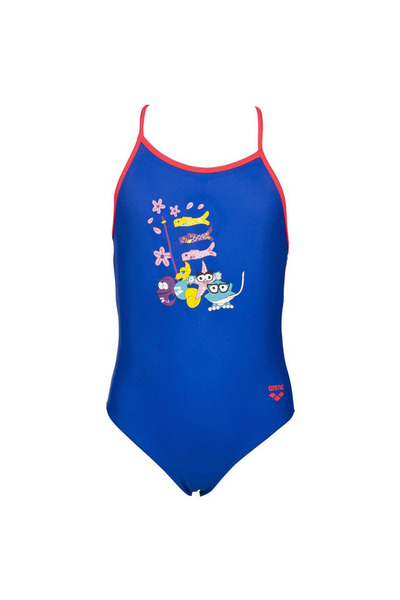 ARENA Arens Girl One Piece Çocuk Mavi Yüzücü Mayo 003092704
