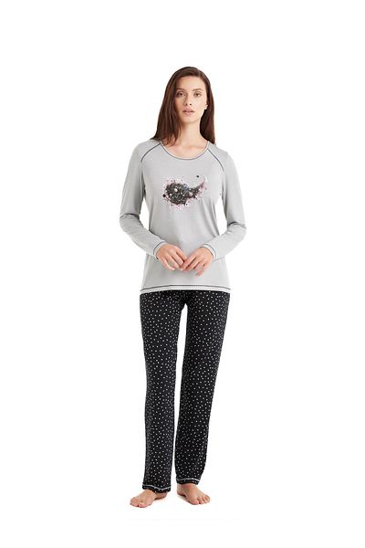 Blackspade Set pijamale gri pentru damă 51610