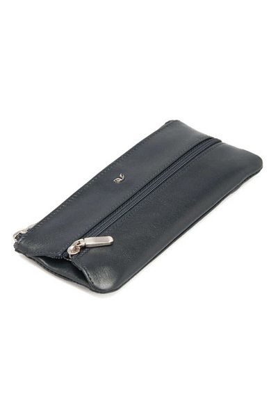 Tergan Navy Blue Genuine Leather Unisex Keychain - S1An 00000157 -H86