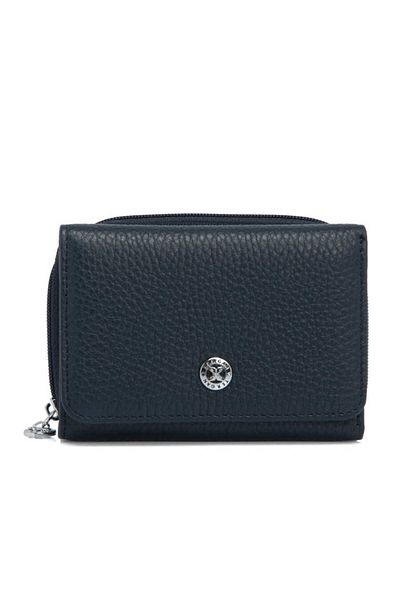 Tergan Navy Blue Genuine Leather Women's Wallet - S1Cb 00005798 -A38