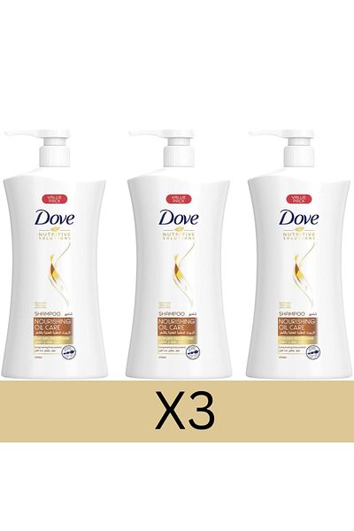 Dove Shampoo for frizzy and dry hair, Nourishing Oil Care, nourishing care 1000ml x3