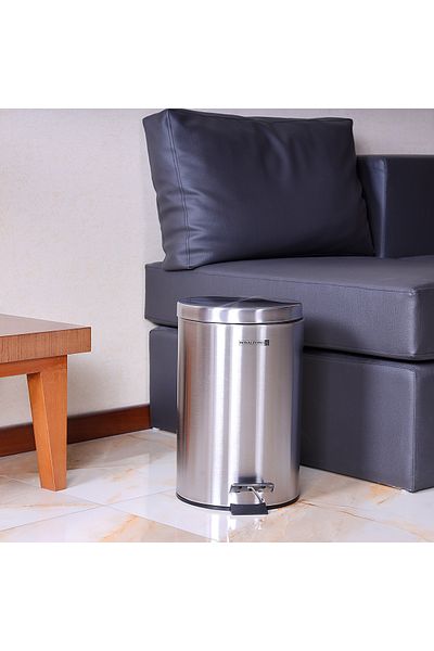 ROYALFORD Stainless Steel Pedal Bin, 12L Fingerprint Proof RF5127