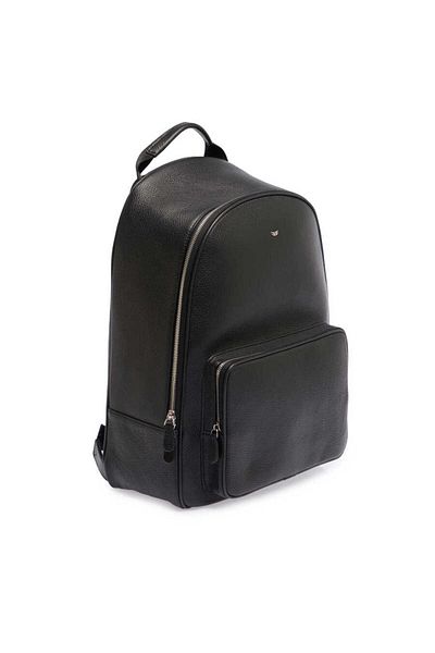 Tergan Black Genuine Leather Men's Backpack - S1Sr 00021443 -A41