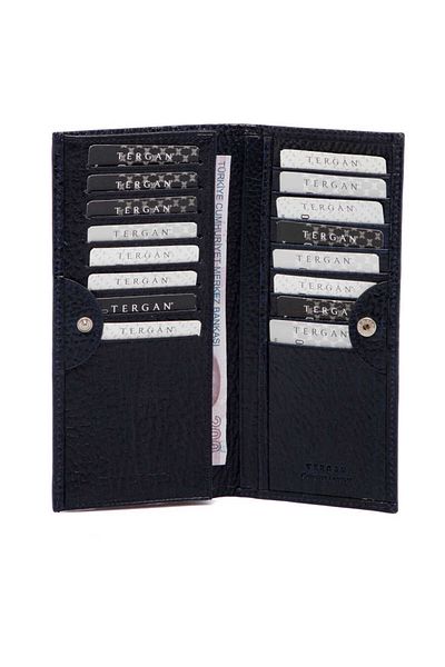 Tergan Ανδρικό πορτοφόλι Navy Blue από γνήσιο δέρμα - S1ce 00001619 -p5y