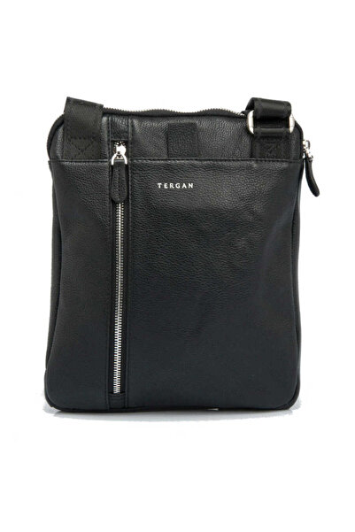 Tergan Μαύρη ανδρική τσάντα χιαστί από γνήσιο δέρμα - S1AC00021274-A6F