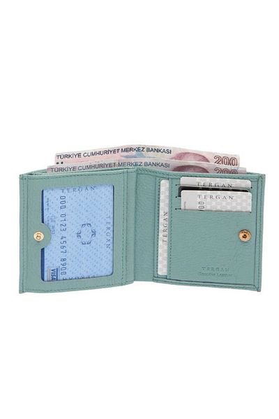 Tergan Blue Genuine Leather Women's Wallet - S1Cb 00005627 -N29