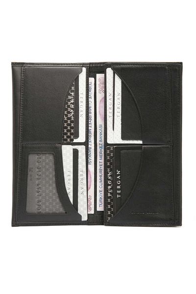 Tergan Black Genuine Leather Men's Wallet - S1Ce 00001549 -C59