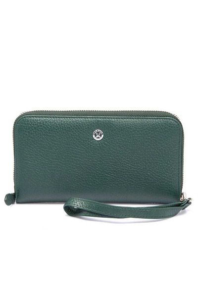 Tergan Green Leather Women's Wallet - S1Cb 00005734 I5T