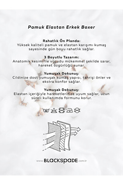 Blackspade Ανδρικά εσώρουχα Boxer 4 Pack Daily Comfort 9690 - Λευκό