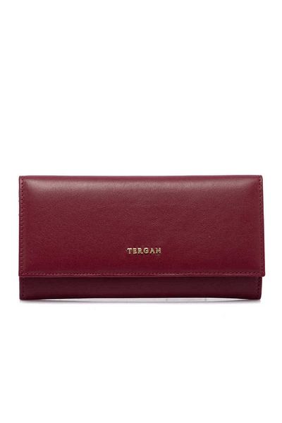 Tergan Claret Red Genuine Leather Women's Wallet - S1Cb 00005807 -K16