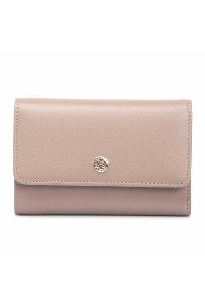 Tergan Beige Leather Women's Wallet - S1Cb 00005730 -B56