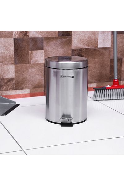 ROYALFORD RF5125 5 Litres Kitchen Pedal Trash Bin, Odor free