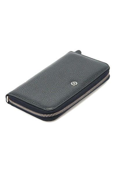 Tergan Navy Blue Leather Women's Wallet - S1Cb 00005734 -A38