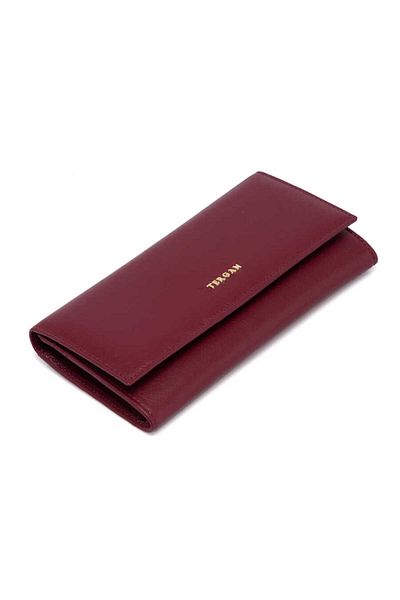 Tergan Claret Red Genuine Leather Women's Wallet - S1Cb 00005807 -K16