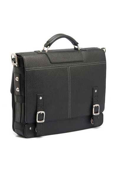 Tergan Black Genuine Leather Unisex Briefcase - S1Ev 00021250 -A41