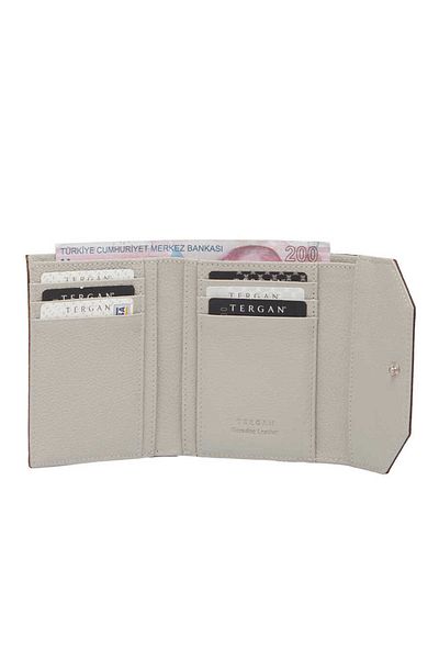 Tergan Beige Genuine Leather Women's Wallet - S1Cb 00005809 -R8H