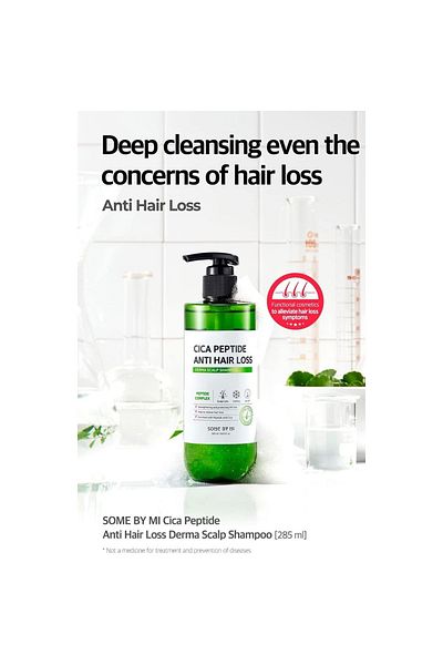 Some By Mi SOME BY MI Korean CICA Peptide Anti-Hairloss Shampoo, Enriched With Peptide & Cica - 285Ml