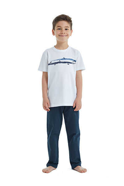 Blackspade Boy's Pajama Set 40486 - White