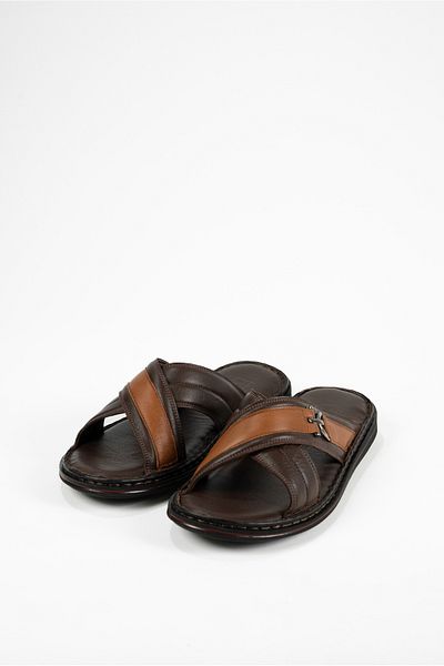 DAXİS Sportwear Company Men's Genuine Leather Slippers
