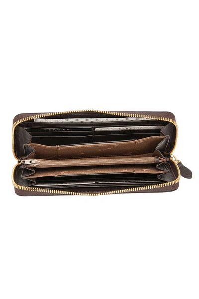 Tergan Brown Leather Women's Wallet - S1Cb 00005777 -A87