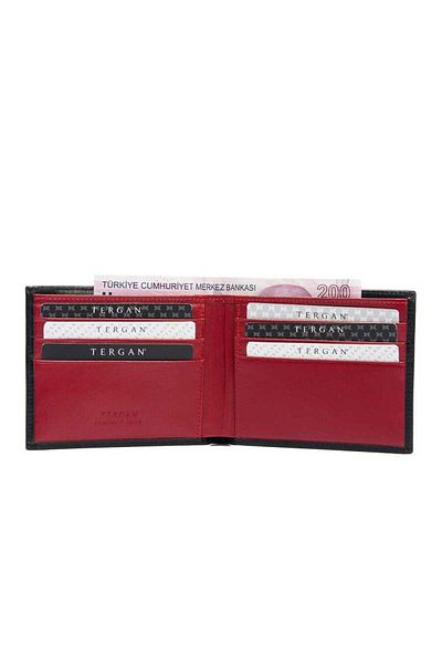 Tergan Black Genuine Leather Men's Wallet - S1Ce 00001211 -I13