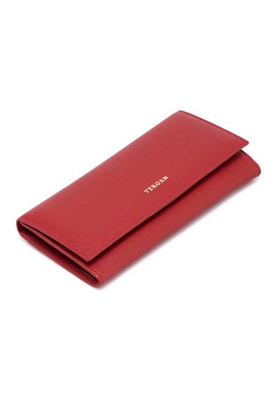 Tergan Red Genuine Leather Women's Wallet - S1Cb 00005807 -A86