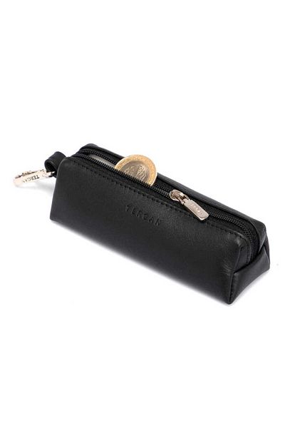 Tergan Black Genuine Leather Unisex Keychain - S1An 00000217 -A85