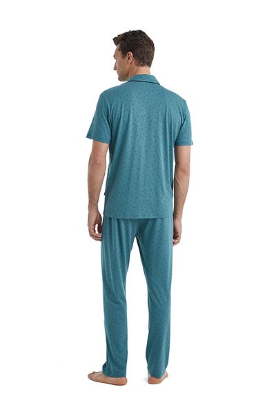 Blackspade Ανδρικό Σετ Πιτζάμες Green Melange 40461