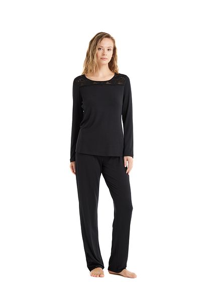 Blackspade Set pijamale negre pentru femei 51601
