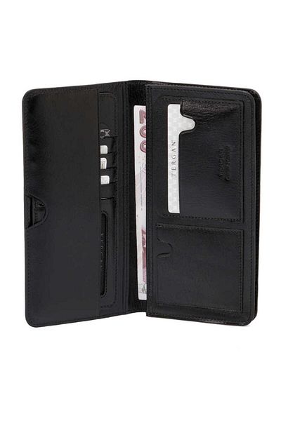 Tergan Black Genuine Leather Men's Wallet - S1Ce 00001592 -B06