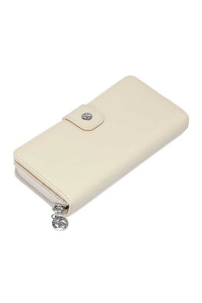 Tergan Beige Leather Women's Wallet - S1Cb 00005789 -A56