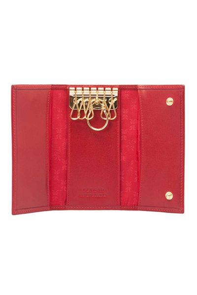 Tergan Red Genuine Leather Unisex Keychain - S1An 00000080 -C71