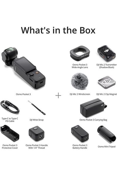 DJI Osmo Pocket 3 Creator Combo, Vlogging Camera