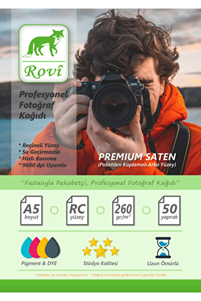 ROVİ Rovi Rapunzel Satin Fotoğraf Kağıdı 260gsm 50yp A5