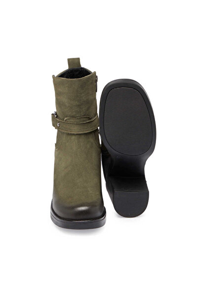 Tergan Yeşil Nubuk Deri Kadın Klasik Bot - K24K1BT67653-G98