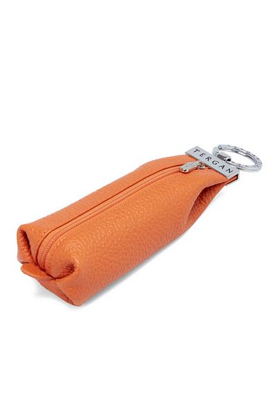Tergan Orange Genuine Leather Unisex Keychain - S1An 00000193 -J35
