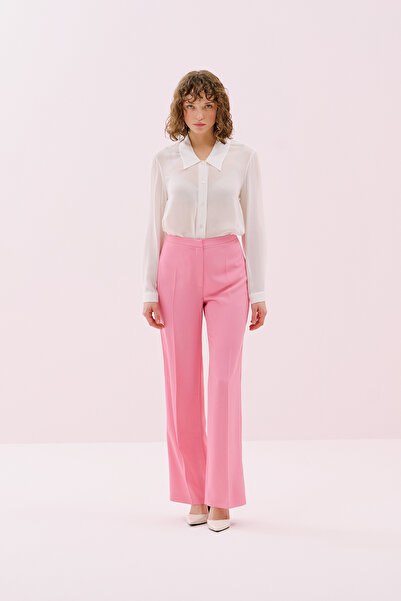 Roman Geniş Paça Krep Pantolon Pembe Y2512024_038